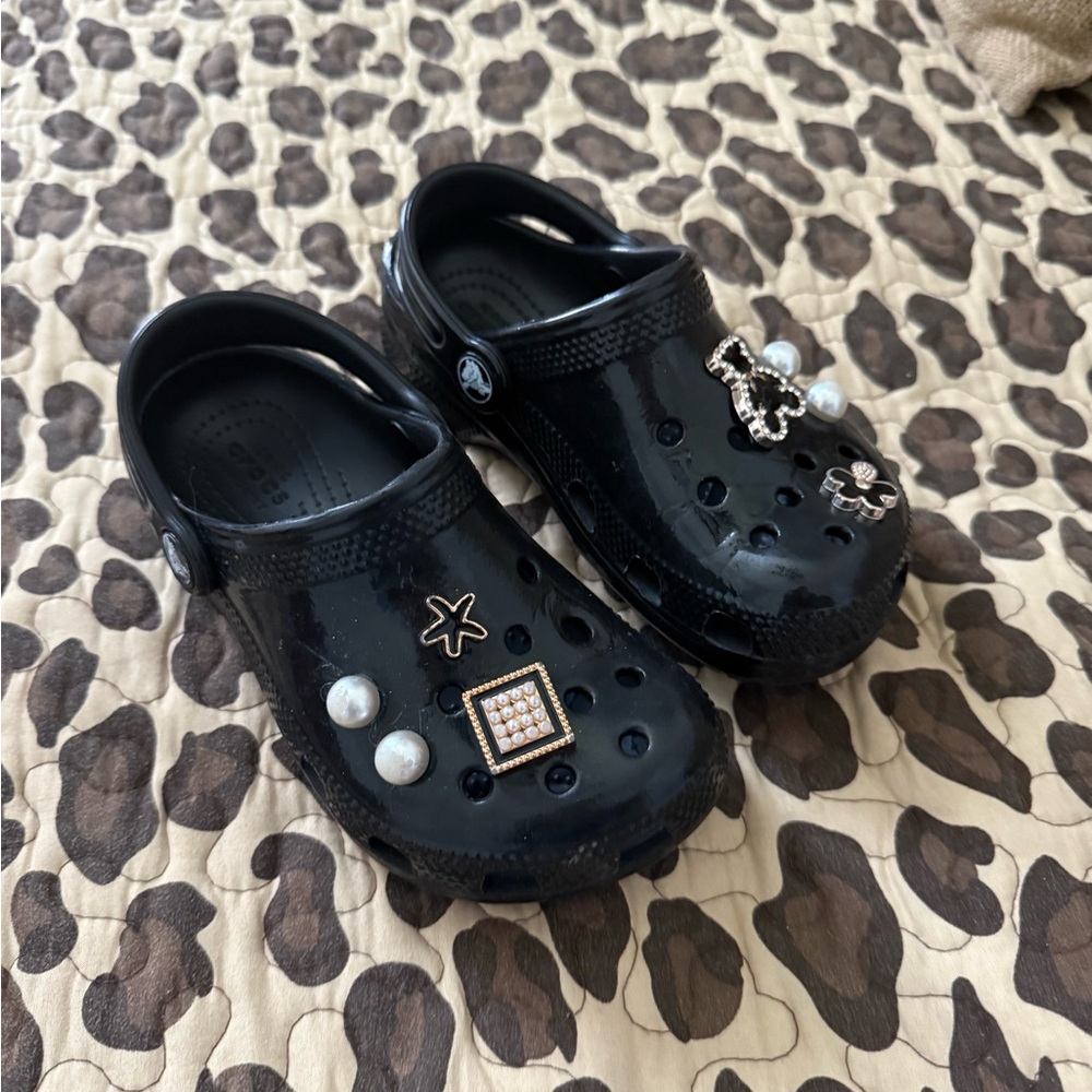 Girls Crocs with bling charms